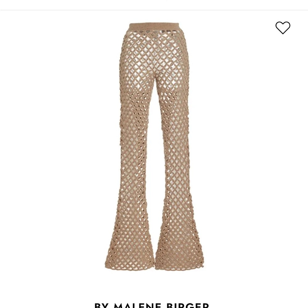 Marlene Birger Welira 100% Wool Crochet Pants Fallen Rock color.